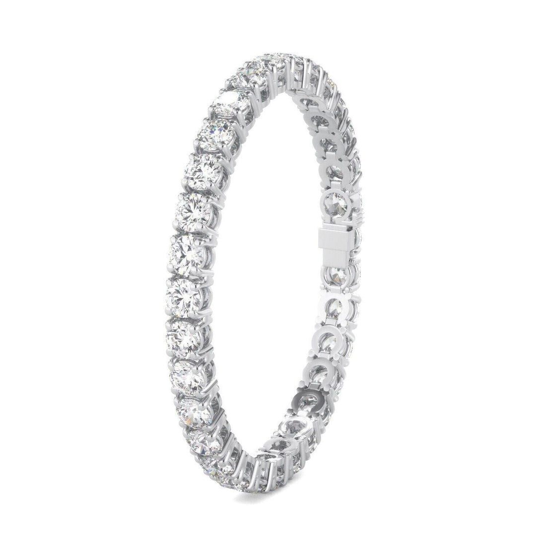 Lab Grown Diamond Tennis Bracelet D-E VS2 14K White Gold 3.00ct t/w 4-Prong