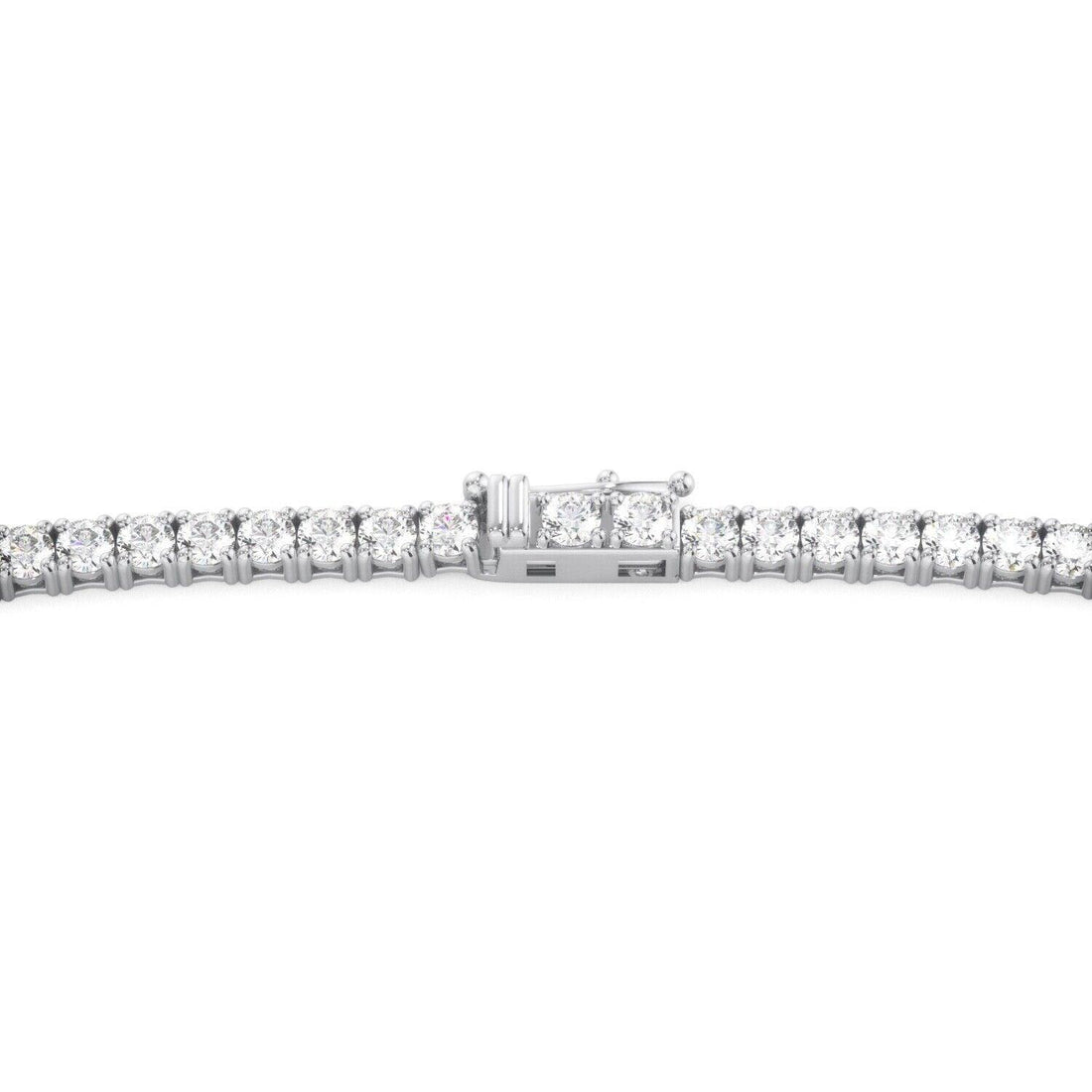 Lab Grown Diamond Tennis Necklace D-E VS1-VS2 14K White Gold 10.67cttw 4 Prong