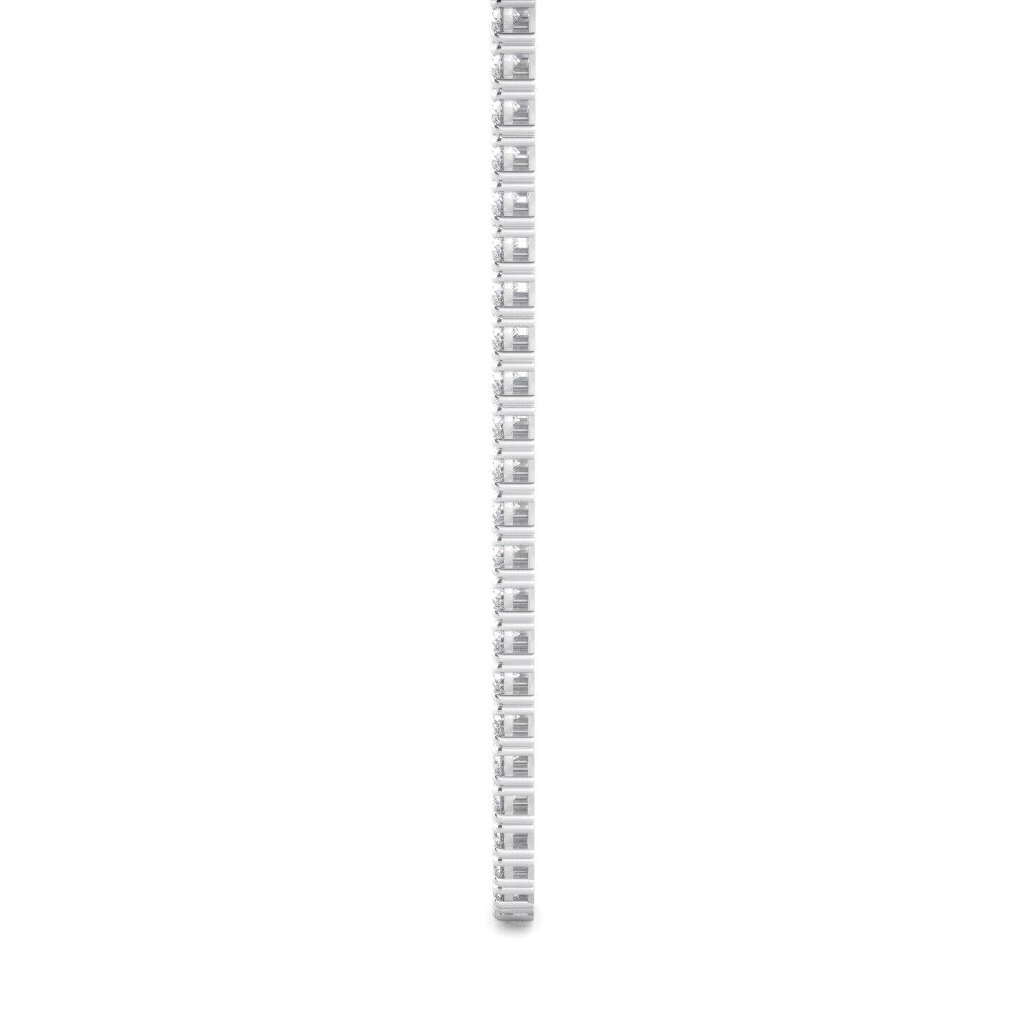 Lab Grown Diamond Tennis Necklace D-E VS1-VS2 14K White Gold 4.73cttw 4 Prong
