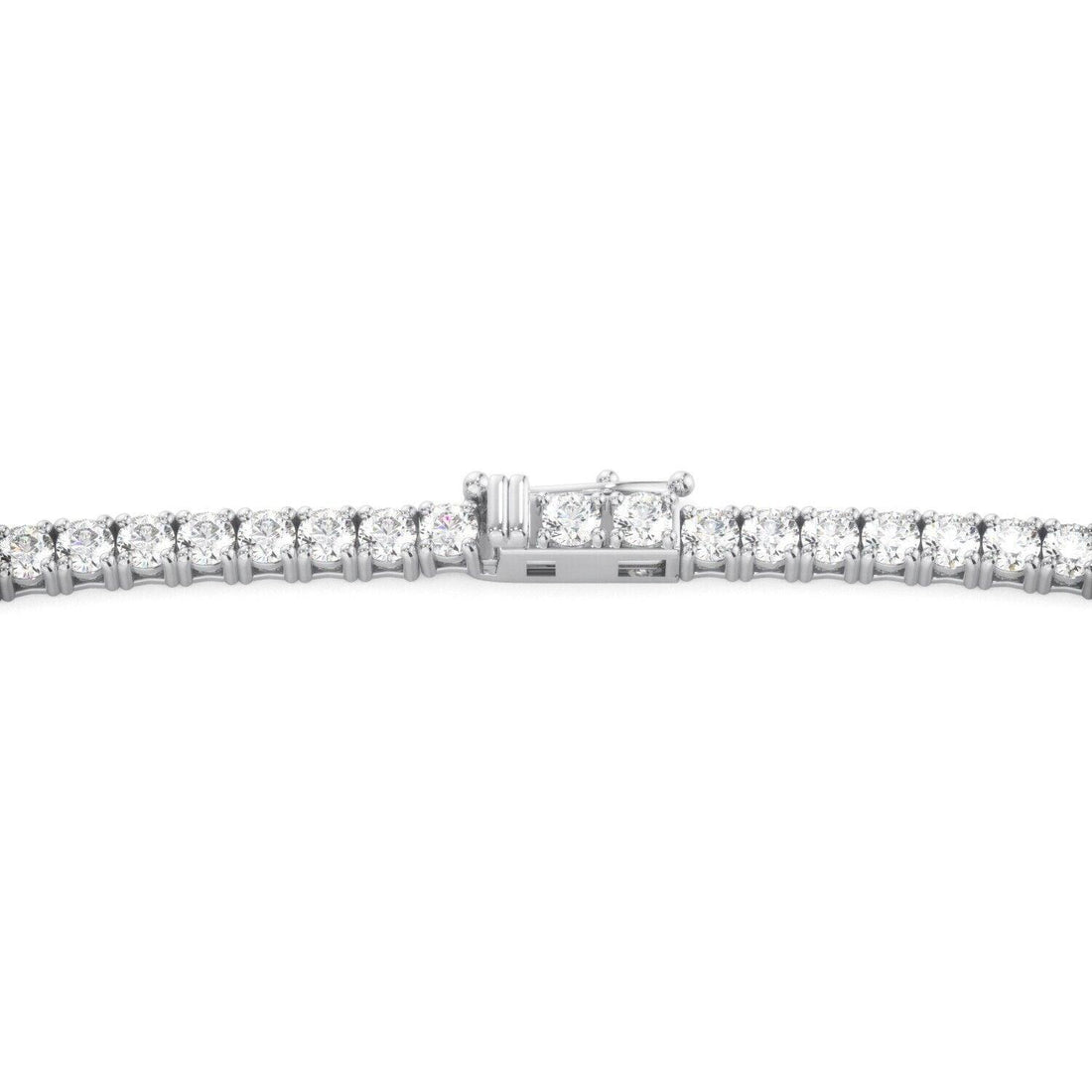 Lab Grown Diamond Tennis Necklace D-E VS1-VS2 14K White Gold 4.73cttw 4 Prong
