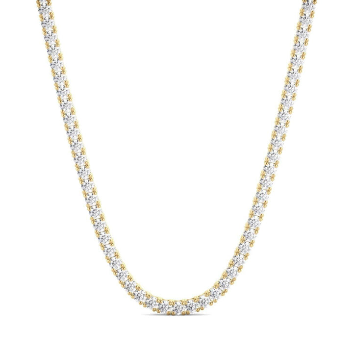 Lab Grown Diamond Tennis Necklace D-E VS1-VS2 14K Yellow Gold 5.92ct t/w 4-Prong