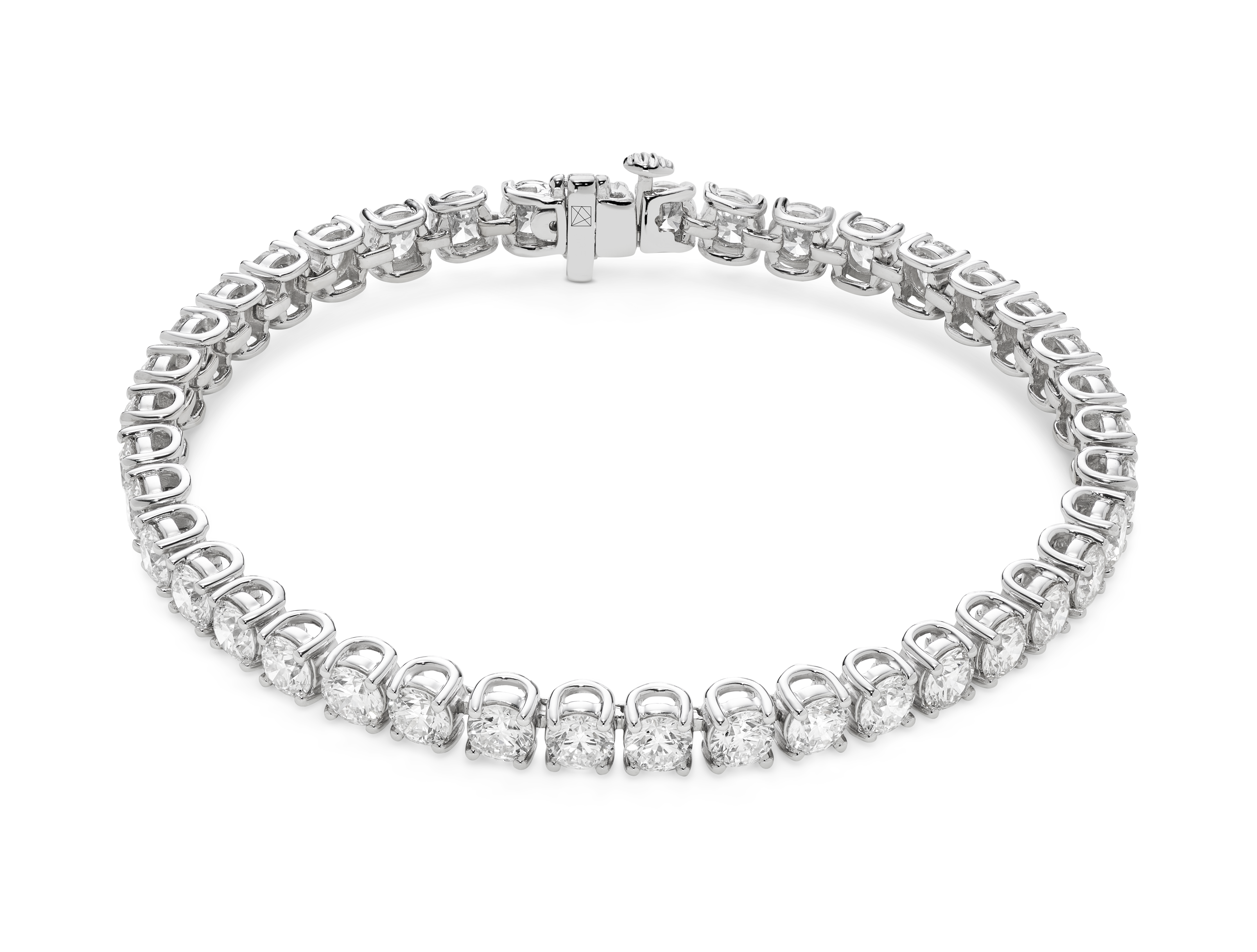 Lab-Grown Diamond Large Tennis Bracelet - E,F color, 6.5" length | White