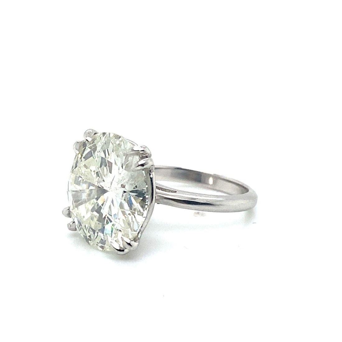 Natural 14.26ct Round Cut Diamond Solitaire Engagement 14K W/G Ring I SI3