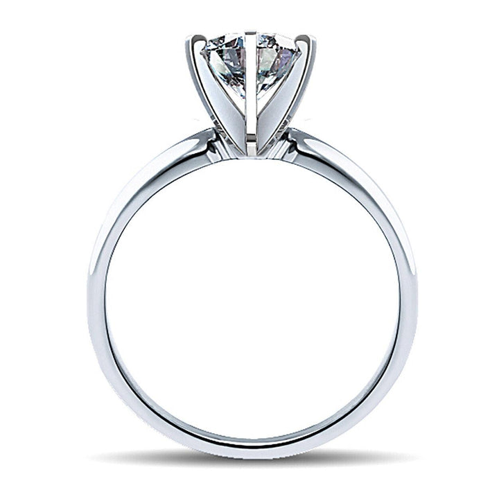 5.15 Carat Oval Diamond Engagement Ring in 14k White Gold