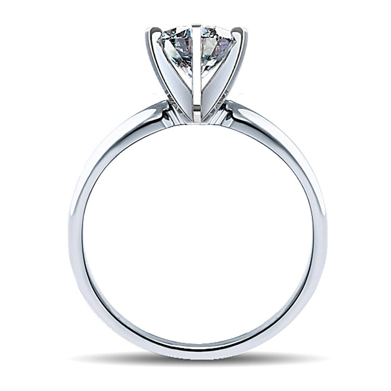 Natural 5.37ct Oval Cut Diamond Solitaire 14K W/G Engagement Ring F /VVS1