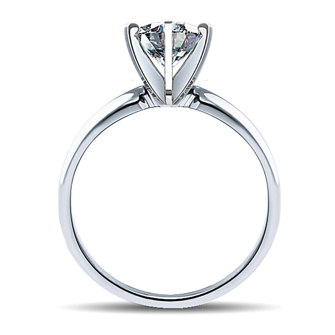 Natural 5.37ct Oval Cut Diamond Solitaire 14K W/G Engagement Ring F /VVS1
