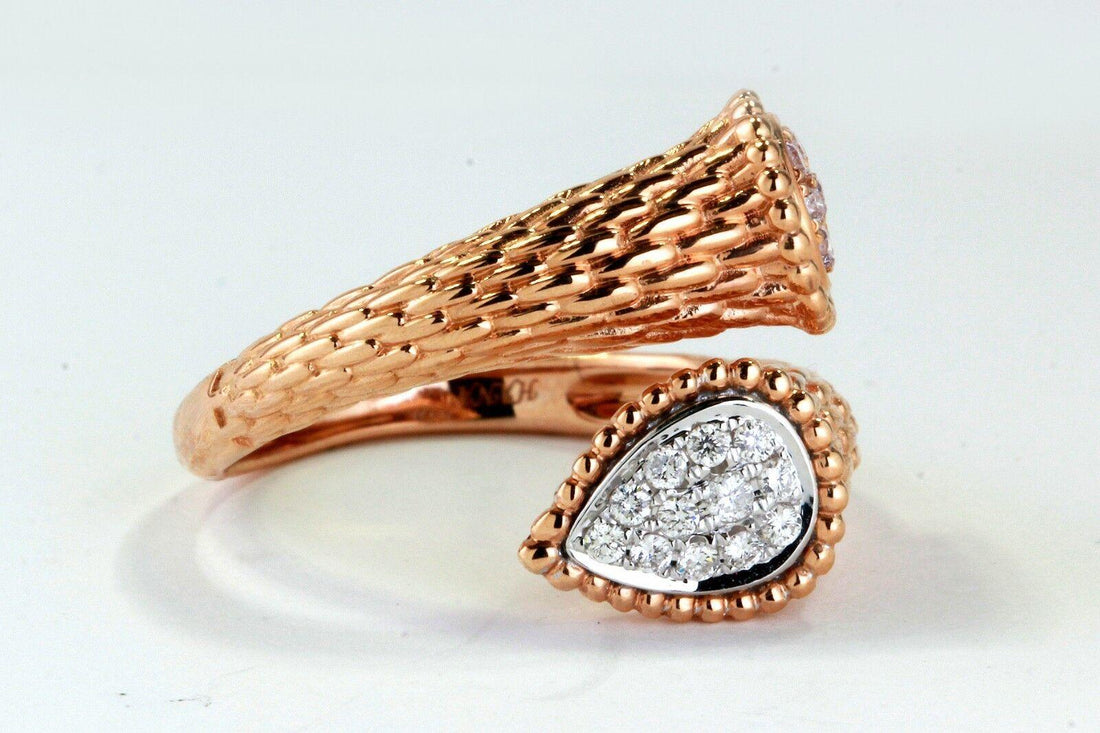 Natural Pink and white diamond 0.27 total carat weight Cocktail Ring in 18k