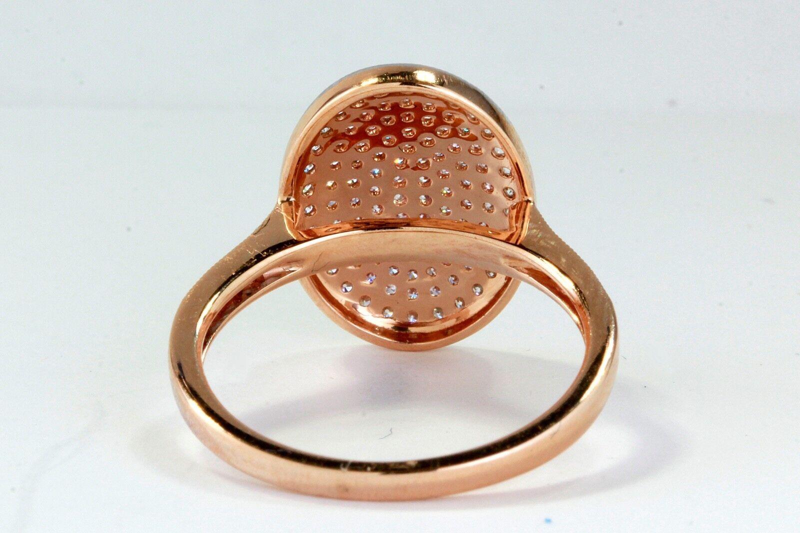 Natural White Diamonds and Pink Diamonds 0.27ct t/w Cocktail Ring set in 18k