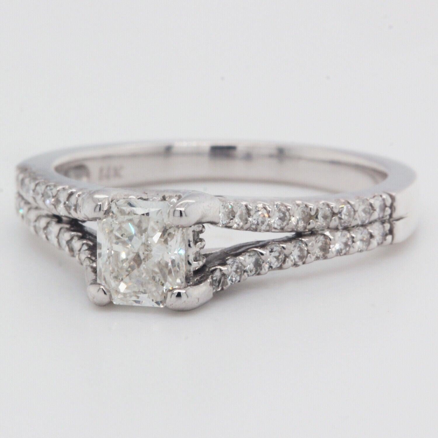 Radiant Cut 0.71 Carat Diamond Engagement Ring 14K Gold Size 6.5