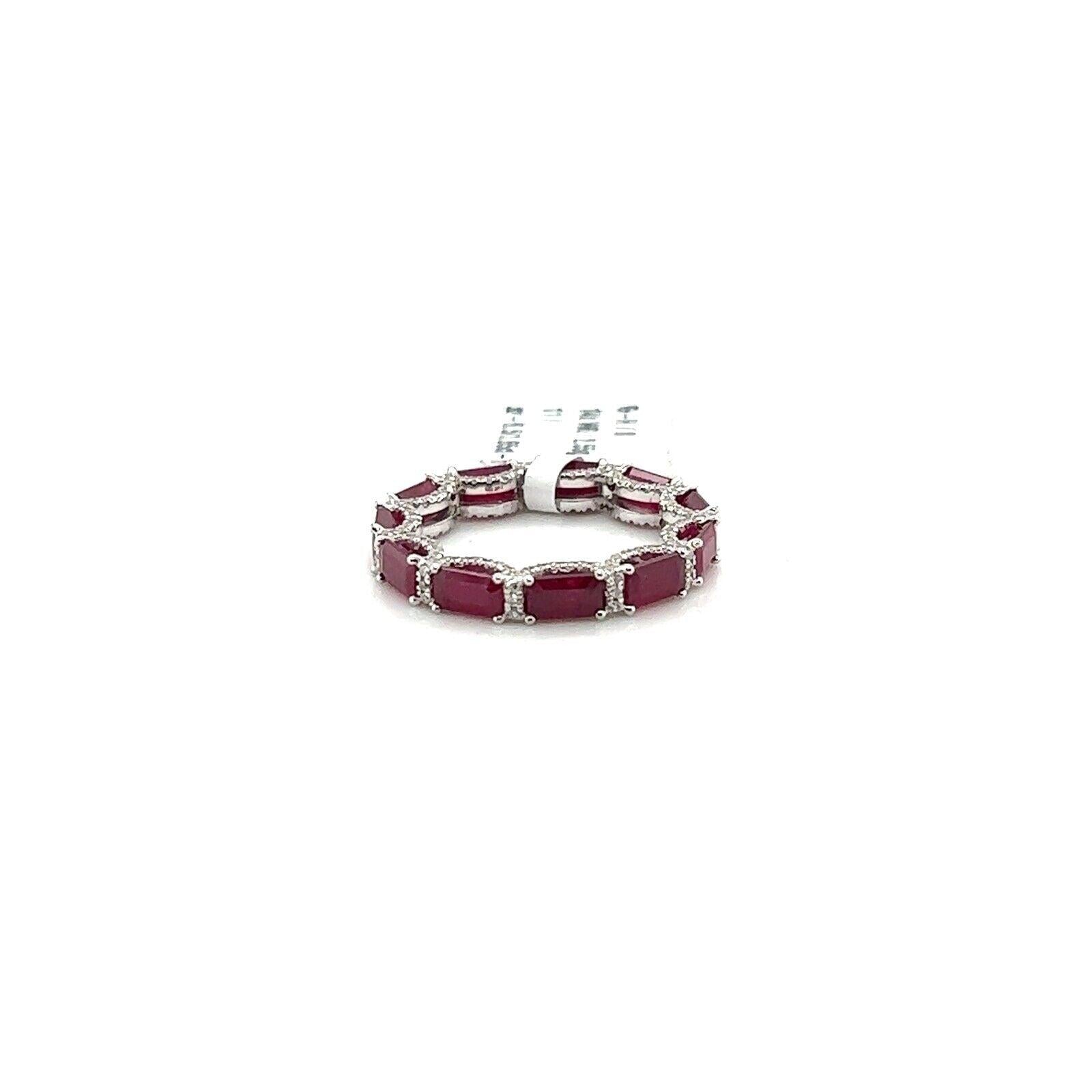 Ruby Hudson and Natural Diamond Eternity Band in W/G