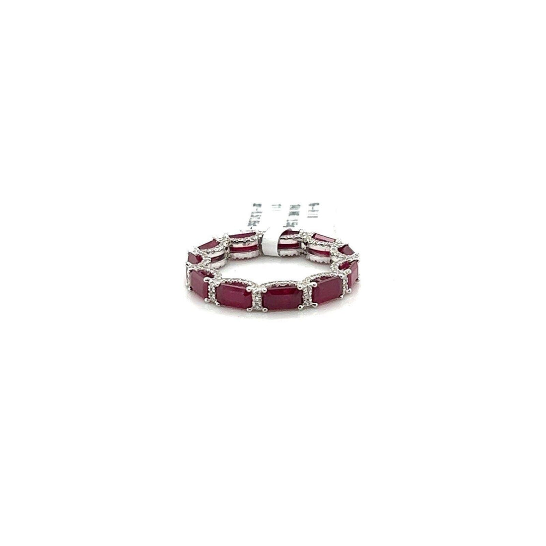 Ruby Hudson and Natural Diamond Eternity Band in W/G