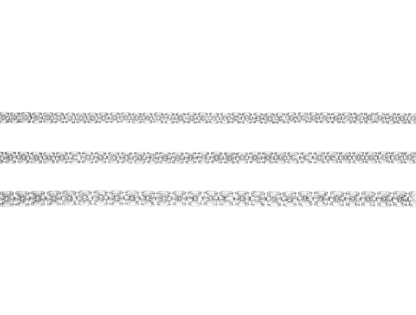 Lab-Grown Diamond Small Tennis Bracelet - G/H color, 6.5" length | White