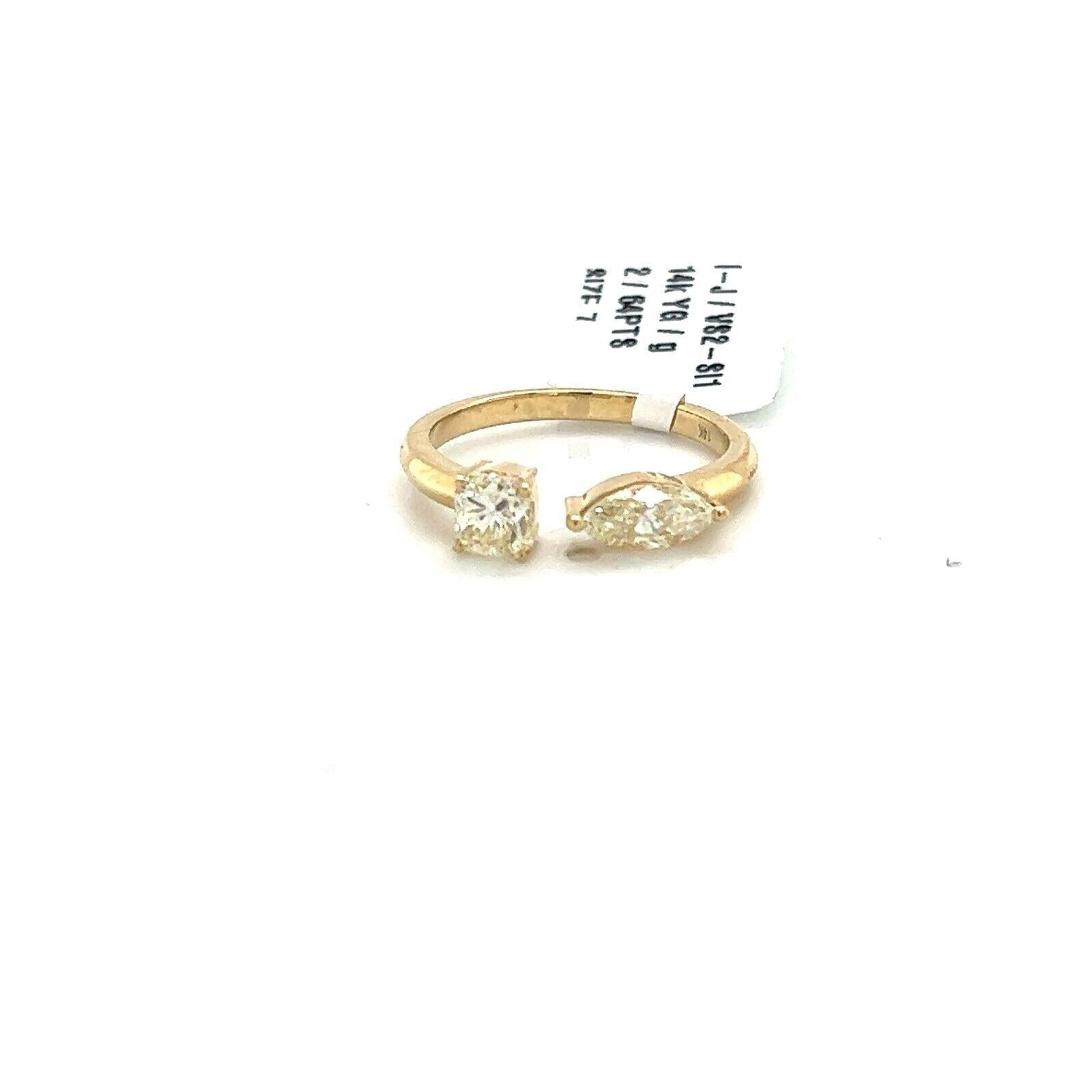 Titanic multi shape Diamond 14K Ring 1.06ct T/W