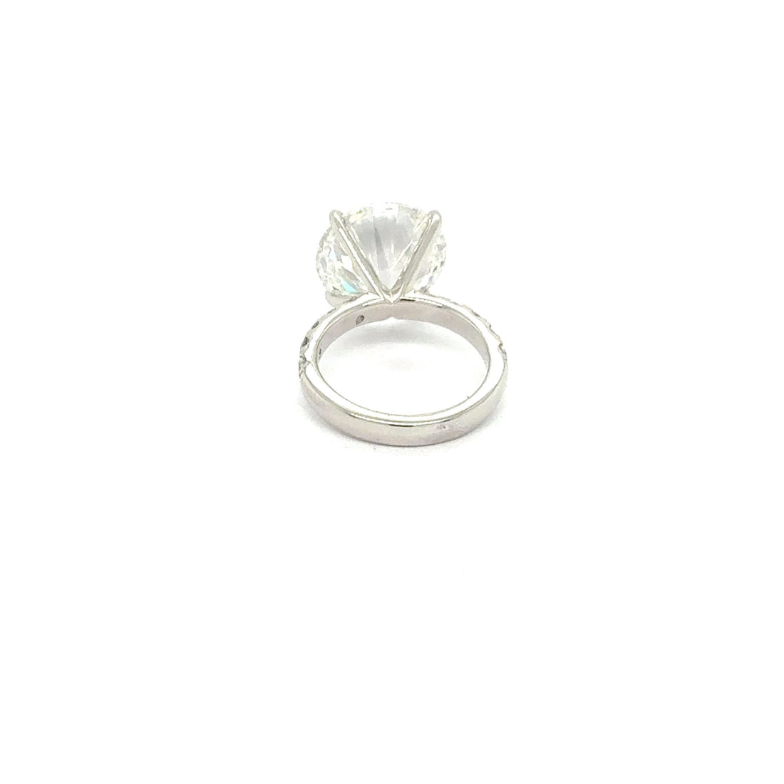 7.5ct Round Diamond Solitaire Ring 14K White Gold Pave Engagement Ring