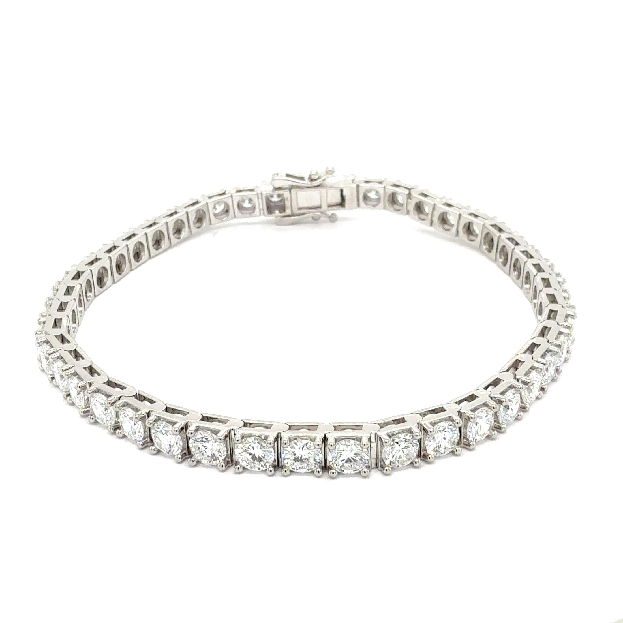 9.0ct Lab-Grown Diamond Tennis Bracelet in 14k Gold E VS1 Clarity