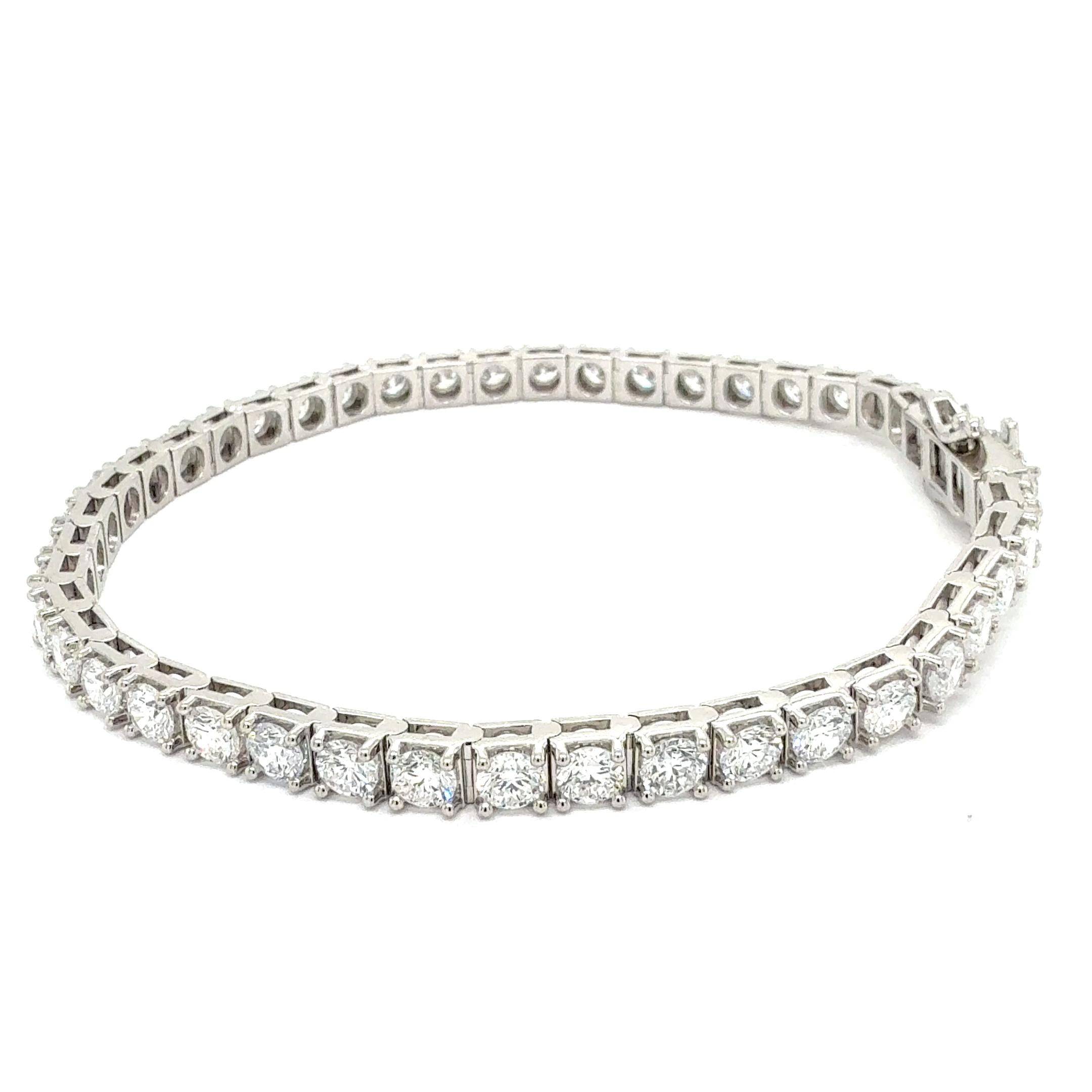 9.0ct Lab-Grown Diamond Tennis Bracelet in 14k Gold E VS1 Clarity