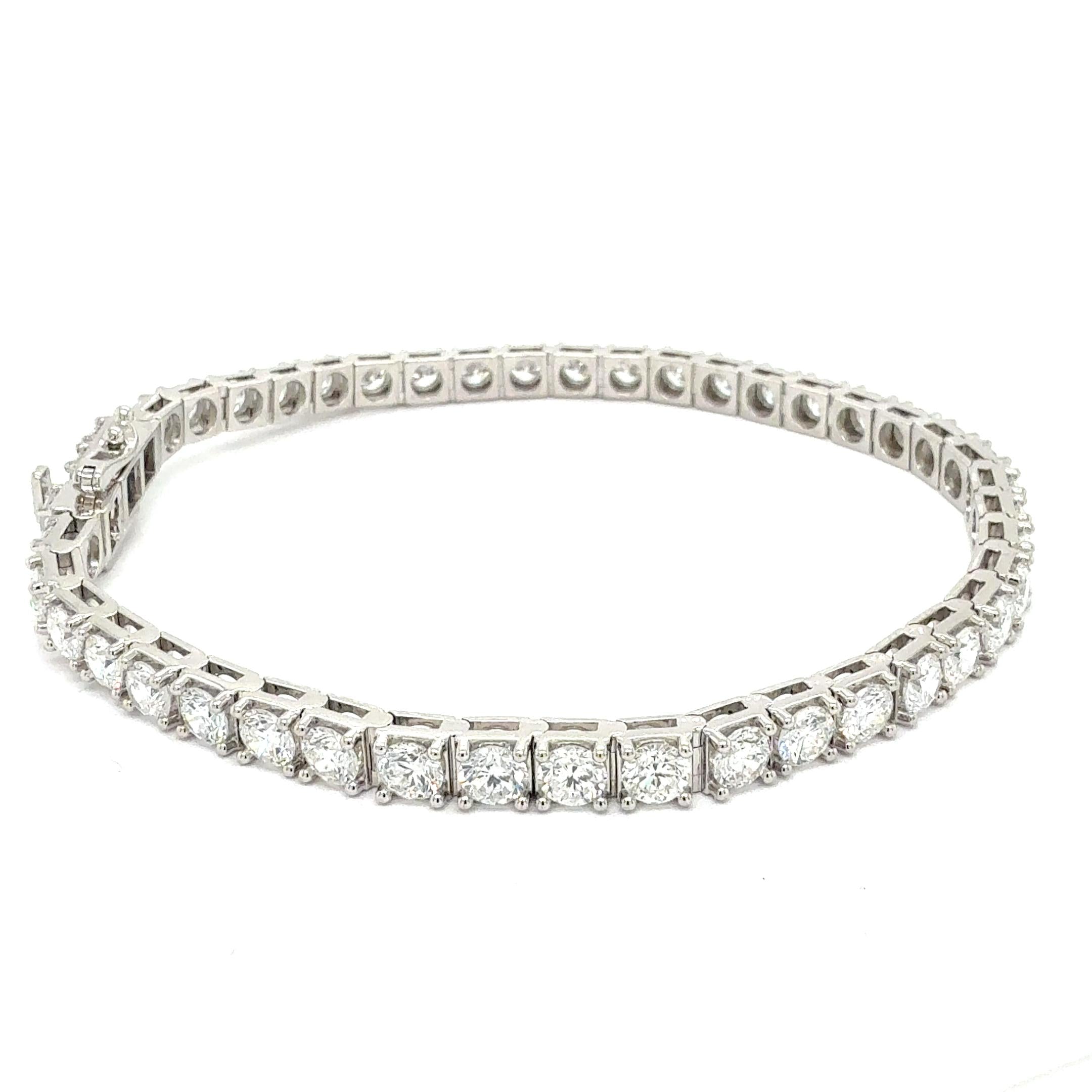 9.0ct Lab-Grown Diamond Tennis Bracelet in 14k Gold E VS1 Clarity