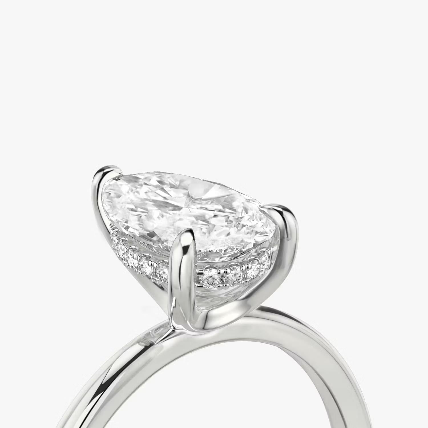 Lab-Grown 6.09ct Oval-Cut Diamond Ring in 14K W/G with Halo of Smaller Diamonds