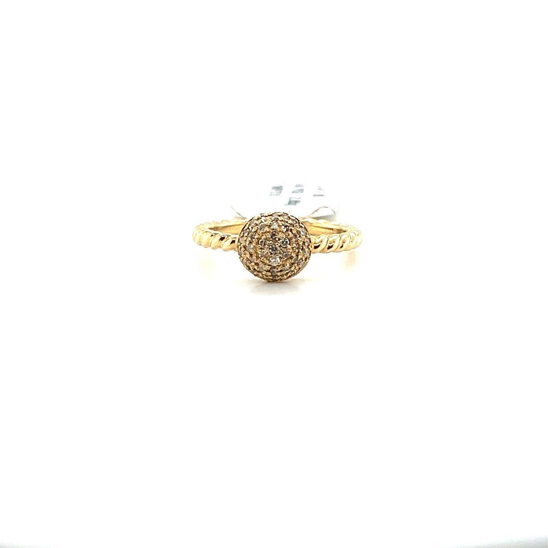 Elegant 0.22 Carat Diamond Ring 14K Yellow Gold Size 6
